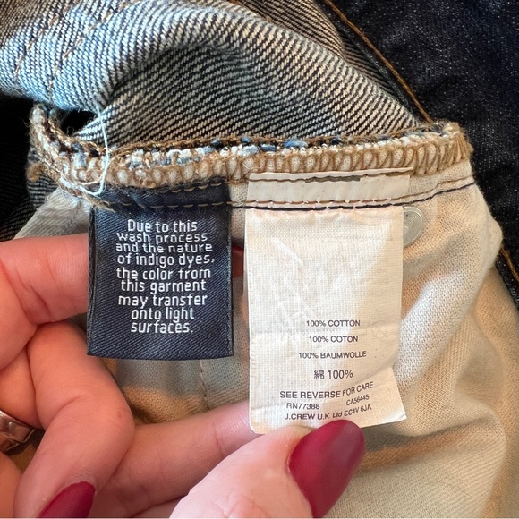 J.Crew Wide Leg Cropped Point Sur Denim MADE IN USA Sz: 26 - Picture 12 of 14